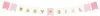Guirlande bannière Baby Girl 15x175cm blanc / rose Voir les images du produit 1