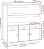 vidaXL Deska barowa biała 100x40x108,5 cm lite drewno Podgląd zdjęcia produktu 17