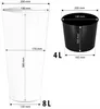 Diagrams showing the dimensions of two different sized planters. Podgląd zdjęcia produktu