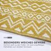 HOMESCAPES Outdoor Teppich wetterfest gelb-weiß 180x270 cm, Produktbild-Vorschau 4