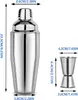 Cocktail Set 25 oz / 750 ml, Cocktail Shaker Edelstahl Produktbild-Vorschau 2