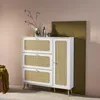 sweeek - Schuhschrank mit Rattan-Geflecht und 3 Klapptüren Produktbild-Vorschau 7