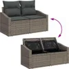 Garten-Sofa-Set mit Speicher 9 pcs Grau Poly Rattan Produktbild-Vorschau 11