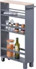 A narrow, multi-shelf storage unit with wheels, designed for narrow spaces. Podgląd zdjęcia produktu