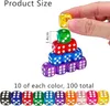 Würfel Bunt Set,100pcs Bunte Würfel,14mm Würfel Set Produktbild-Vorschau 2