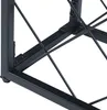 A close-up view of the black metal frame of a wine rack, showing the joints and support beams. Podgląd zdjęcia produktu
