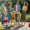 Table haute pour fête en bois massif pliante 79x110cm - Voir les images du produit 7