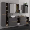 Koupelnová skříňka pod umyvadlo MARLION - šedá / dub Náhled obrázku produktu 5