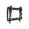 A black metal TV wall mount is shown against a white background. Podgląd zdjęcia produktu
