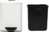 A white pedal bin and a black inner bin are shown side-by-side against a white background. Náhled obrázku produktu