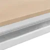 A close-up view of the edge of a shelf, showing the material and metal frame. Podgląd zdjęcia produktu