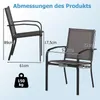 COSTWAY 4er Set Gartenstühle stapelbar, Stapelstühle mit Produktbild-Vorschau 6