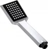 A silver and black hand-held shower head is shown against a white background. Produktbild-Vorschau