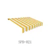 A striped awning fabric is shown against a white background. Produktbild-Vorschau