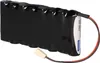 A black battery pack with wires and a connector. Produktbild-Vorschau