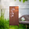 Edelrost Sichtschutz Garten Deko Maiglöckchen 120x50cm Produktbild-Vorschau 2