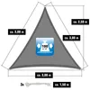 3x3x3 Tenda impermeabile triangolare - Set di vele per la Anteprima dell’immagine prodotto 3