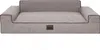 A dog bed with raised sides and a small brown logo tag on the front. Produktbild-Vorschau