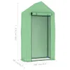 vidaXL Serra con struttura in acciaio 0,5 m² 1x0,5x1,9 m Anteprima dell’immagine prodotto 8