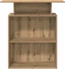 A front view of a wooden reception desk with shelves. Náhled obrázku produktu