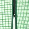 A close-up view of a zipper on a green mesh greenhouse. Anteprima dell’immagine prodotto