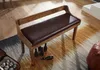 WOHNLING Sitzbank Echtleder / Massivholz Bank 108x63x43 cm Produktbild-Vorschau 4