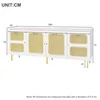 Rattan-TV-Schrank mit 4 Rattantüren, Höhenverstellbaren Produktbild-Vorschau 4