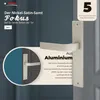 A product image showcasing a door handle with marketing text and graphics. Produktbild-Vorschau