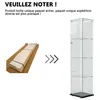 INONEFT Glasvitrine Standvitrine mit LED und Schloss – Produktbild-Vorschau 14