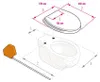 Villeroy & Boch O.novo Sedile WC bianco Cerniere cromate, 1 Anteprima dell’immagine prodotto 6