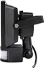 Side view of a black LED floodlight with a motion sensor. Produktbild-Vorschau