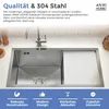 ANW HOME Unterbauspüle 78×44 cm Edelstahl 304 Nano, Produktbild-Vorschau 4