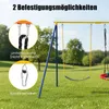 COSTWAY Swing Frame Swing Frame Double Swing Kovový rám pre Náhľad obrázku produktu 4