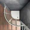 90x90X195cm Runddusche Viertelkreis Dusche Schiebetür Bad Produktbild-Vorschau 5