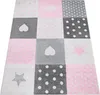 Tapiso Teppich LAZUR Modern Rosa Creme Grau Kinderzimmer  Produktbild-Vorschau 8
