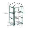 Serra da balcone Relaxdays, pellicola in PVC, acciaio, A x Anteprima dell’immagine prodotto 4