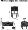 Toboli Bollerwagen faltbar Teleskopgriff schwarz, Produktbild-Vorschau 3
