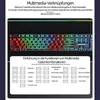 Tastatur USB, LED Beleuchtung, 104 Tasten, Ergonomisch, RGB Produktbild-Vorschau 6