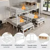 Merax Metalen stapelbed, 140x200 + 90x200 cm, kinderbed met Productafbeelding-voorbeeld 6