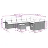 Design 10-tlg. Garten-Sofagarnitur mit Kissen Beige Poly Produktbild-Vorschau 3