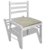 vidaXL Chaises de salle Ã manger 4 pcs. Blanc hévéa massif Voir les images du produit 9