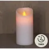 Anna's Collection führte rustikale Stumpenkerze weiß Produktbild-Vorschau 1