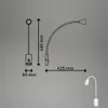 Leselampe LED Bettlampe Wandlampe Schwenkbar 2x USB Port Produktbild-Vorschau 7