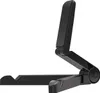 A black, foldable stand for a phone or tablet is shown against a white background. Náhled obrázku produktu