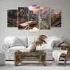 Bild auf Leinwand - Leinwandbild - 5 Teile - Boote Berge Produktbild-Vorschau 6