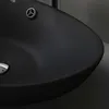 doporro Lavabo Ovale da Appoggio in Vetroceramica Nero Anteprima dell’immagine prodotto 5