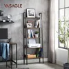 A home office setup with a ladder bookshelf, desk, and printer. Produktbild-Vorschau