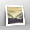 Poster - Poster ohne Rahmen - Berge Wald Natur - 40x40 cm - Produktbild-Vorschau 7