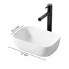 Aufsatzwaschbecken aus Keramik, weiß, oval, glänzend, 37 x Produktbild-Vorschau 3