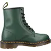 A single green Dr. Martens boot is shown against a white background. Produktbild-Vorschau